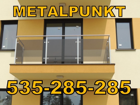 Metalpunkt balustrady szklane gięte nierdzewne kraków.